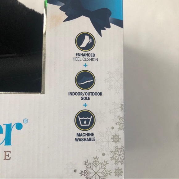 IIsotoner Signature 9.5-10 Black Clog Slippers Fur - Picture 5 of 9